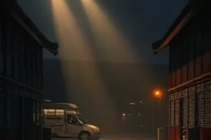 首屏主推剧集《雾岛来信》封面，黄昏灯塔与翻涌海浪