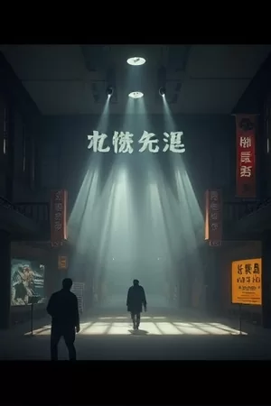 《回声仓库》剧集封面，空旷仓库中的声波光纹