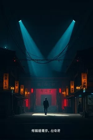 《像素纪元》科幻番封面，霓虹像素城市夜景